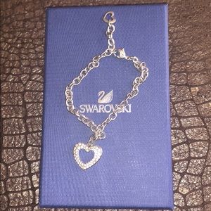 Swarovski charm bracelet with heart